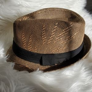 Short-brimmed Straw Hat - size S